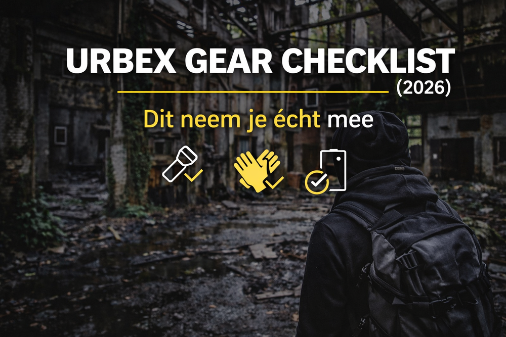 Urbex Gear Checklist (2026) – Dit neem je écht mee