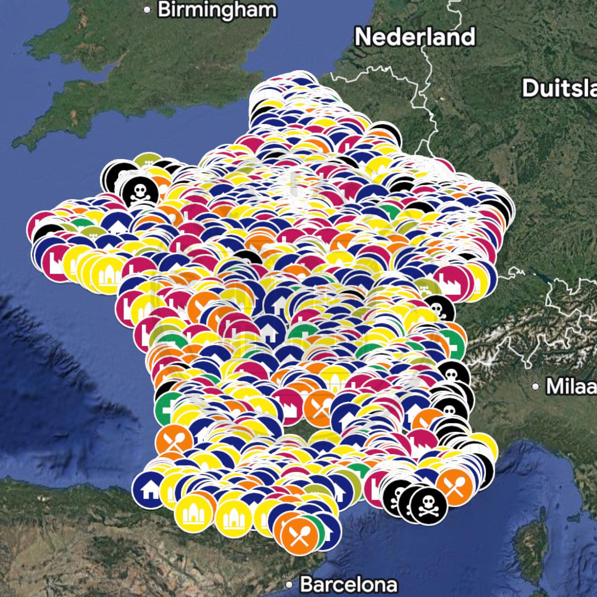 France Urbex Map