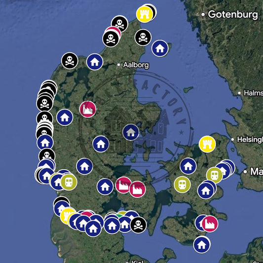 Denemarken Urbex Kaart - 130+ Locaties