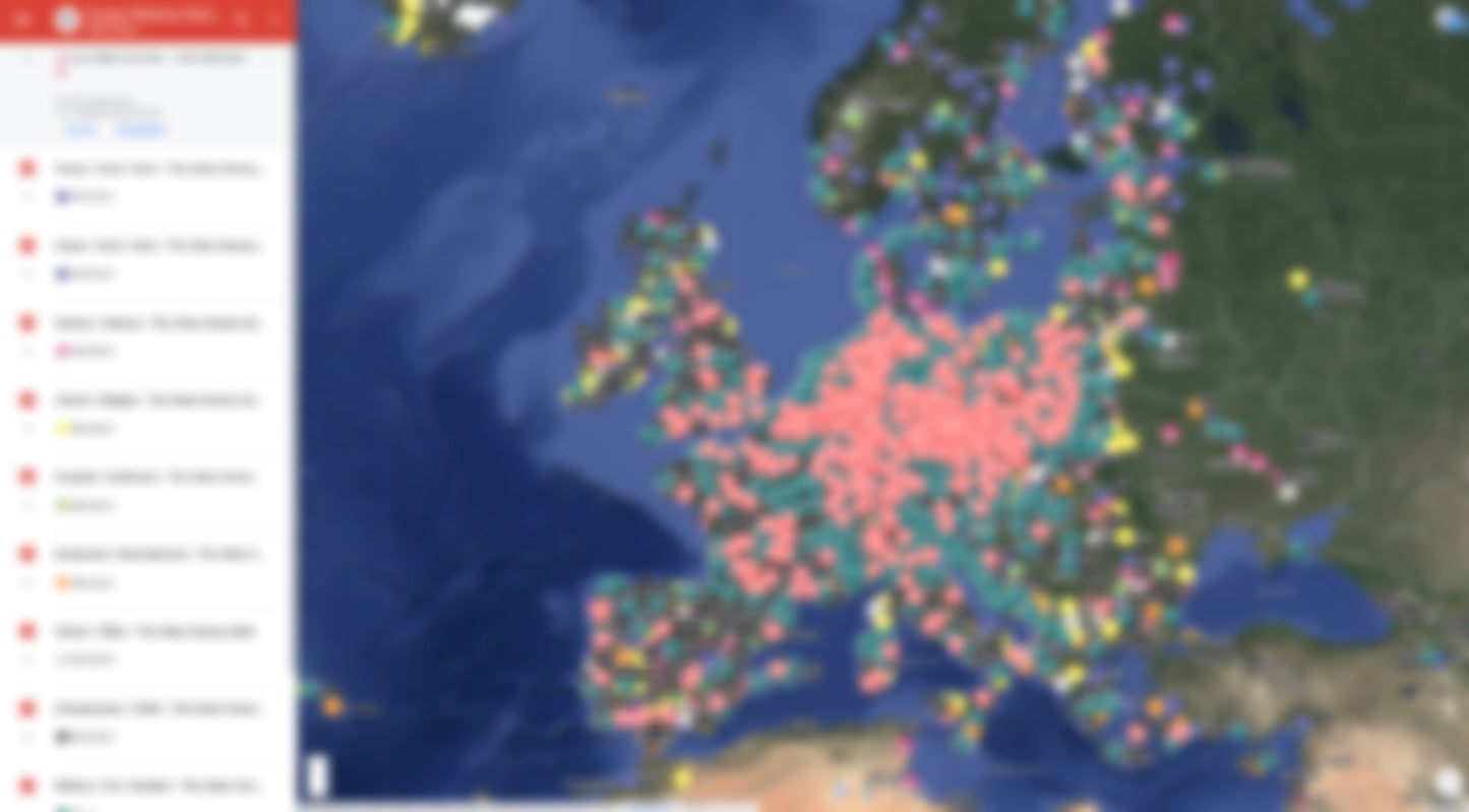 Europa Urbex Kaart - 25.000+ Locaties