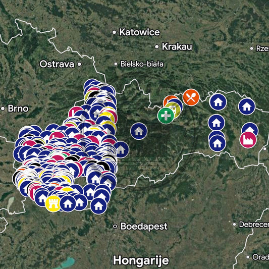Slowakije Urbex Kaart - 750+ Locaties