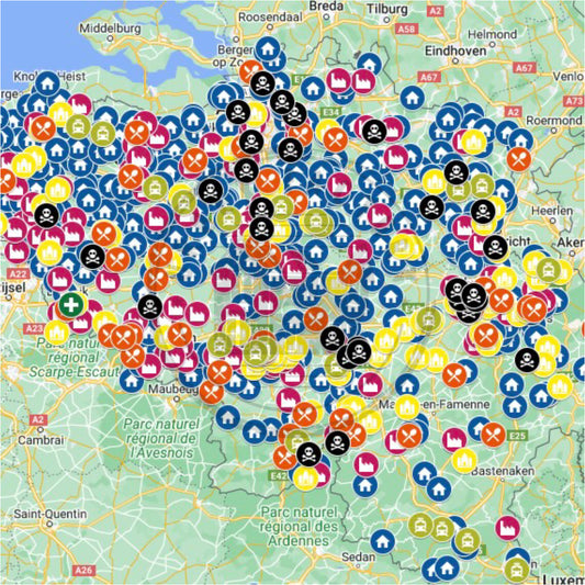 België Urbex Kaart