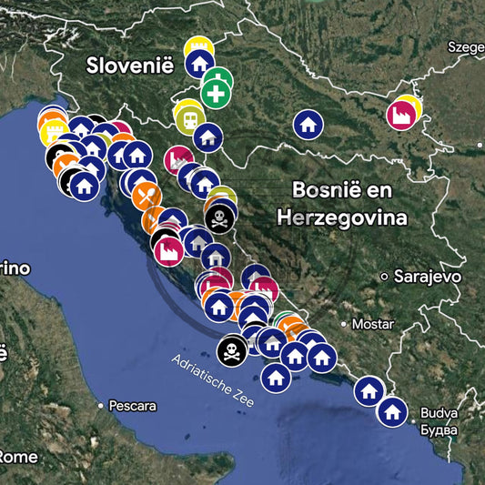 Kroatië Urbex Kaart - 150+ Locaties