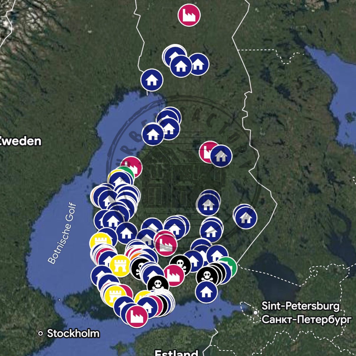 Finland Urbex Kaart - 250+ Locaties