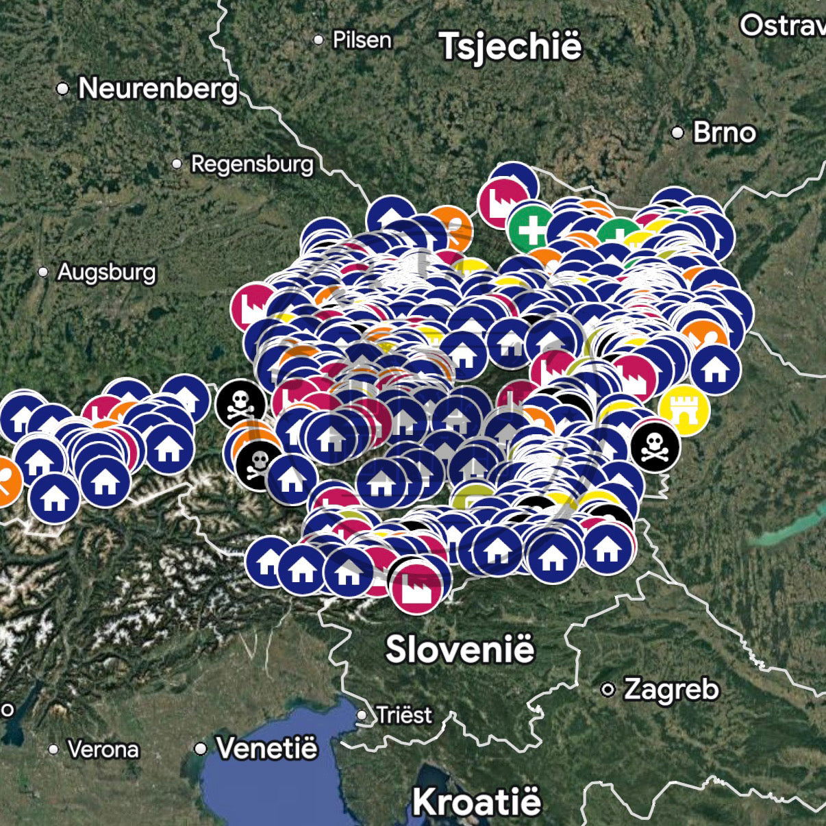 Oostenrijk Urbex Kaart - 1150+ Locaties