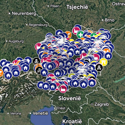 Oostenrijk Urbex Kaart - 1150+ Locaties