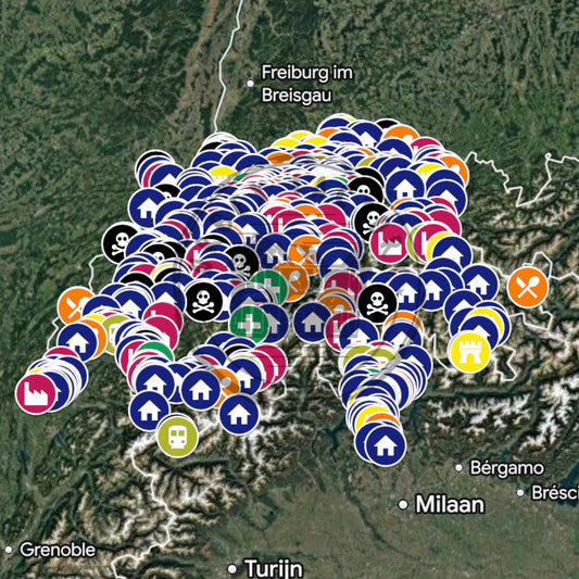 Zwitserland Urbex Kaart - 1050+ Locaties