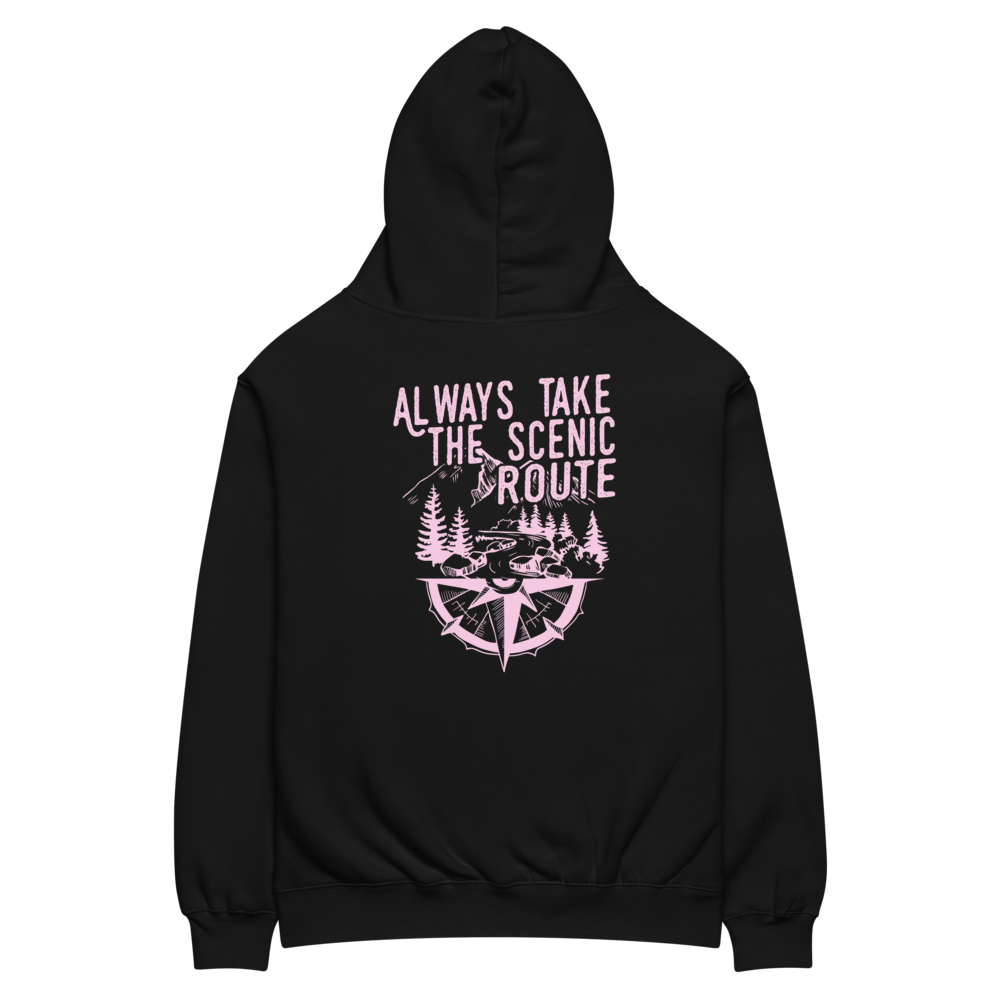 Always Take The Scenic Route Hoodie – Urbex Explorer Style - Black