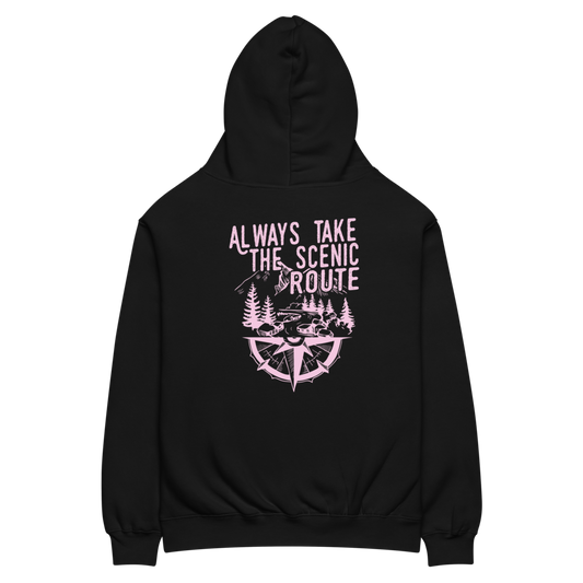 Always Take The Scenic Route Hoodie – Urbex Explorer Style - Black